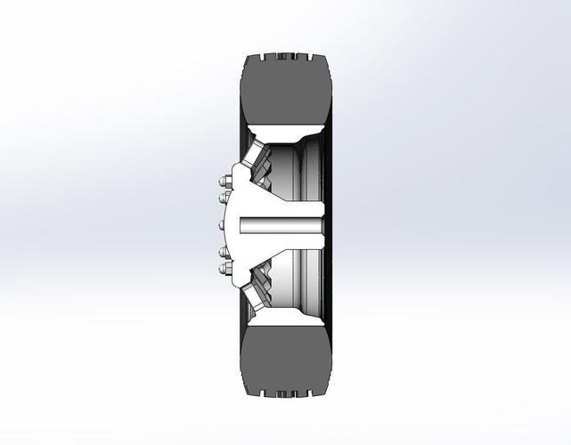 Front custom wheel of semi truck Version 12 Scale 1:25 3D Print 520860