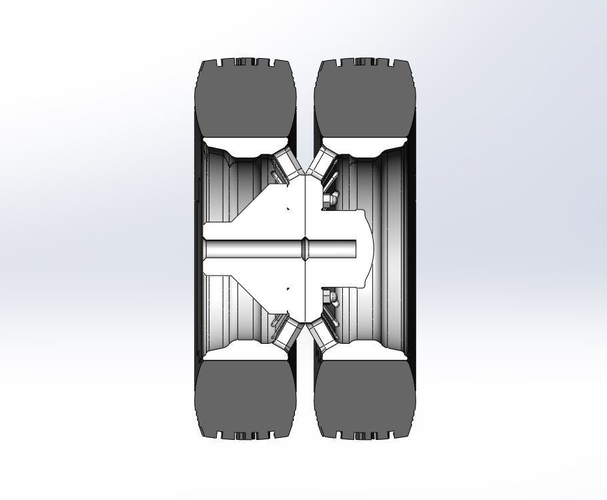 Rear custom wheel of semi truck Version 12 Scale 1:25 3D Print 520871