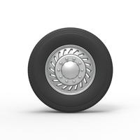 Front custom wheel of semi truck Version 13 Scale 1:25 - Thumbnail 5
