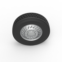 Front custom wheel of semi truck Version 13 Scale 1:25 - Thumbnail 6