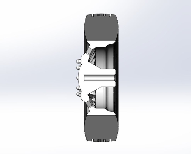 Front custom wheel of semi truck Version 13 Scale 1:25 3D Print 520882