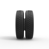 Rear custom wheel of semi truck Version 13 Scale 1:25 - Thumbnail 4