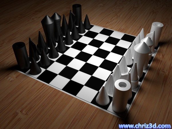 puristic chess-set, easy to print 