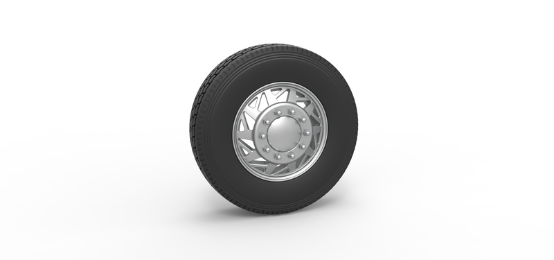 Front custom wheel of semi truck Version 14 Scale 1:25