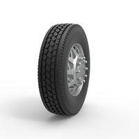 Front custom wheel of semi truck Version 14 Scale 1:25 - Thumbnail 3