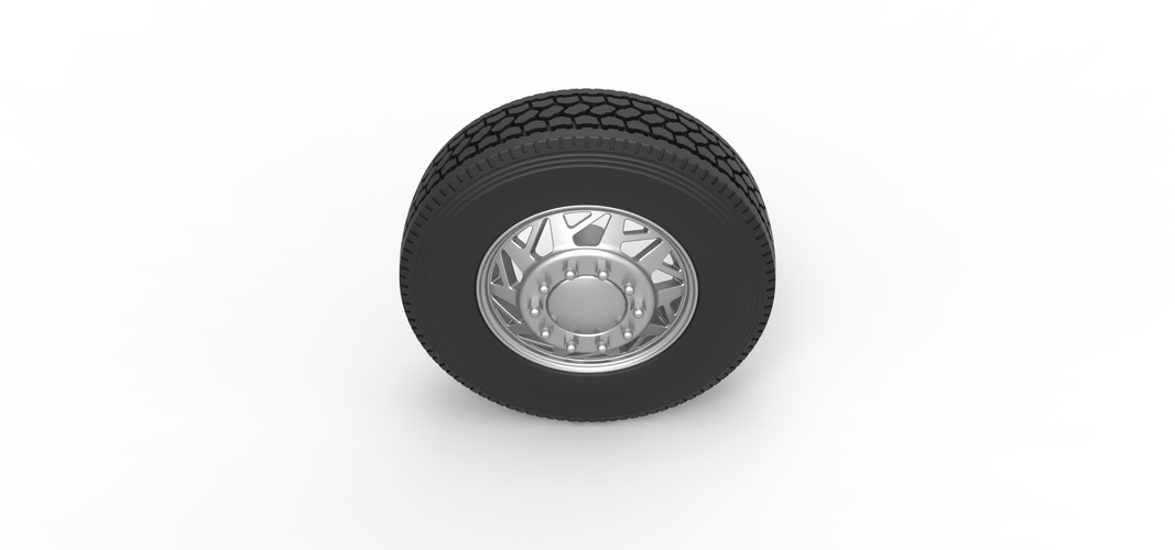 Front custom wheel of semi truck Version 14 Scale 1:25 3D Print 520910