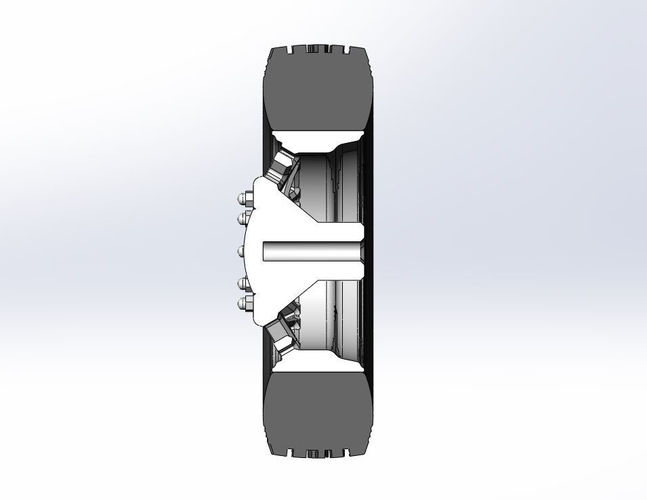 Front custom wheel of semi truck Version 14 Scale 1:25 3D Print 520915