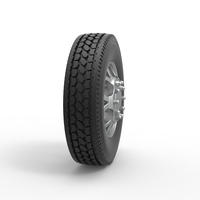 Front custom wheel of semi truck Version 15 Scale 1:25 - Thumbnail 3