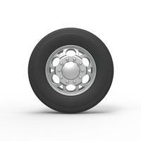 Front custom wheel of semi truck Version 15 Scale 1:25 - Thumbnail 5