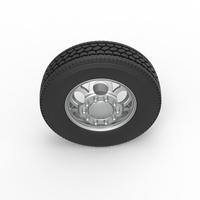 Front custom wheel of semi truck Version 15 Scale 1:25 - Thumbnail 6