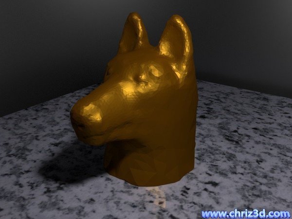 German shepherd bust