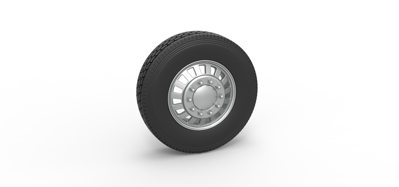 Front custom wheel of semi truck Version 16 Scale 1:25