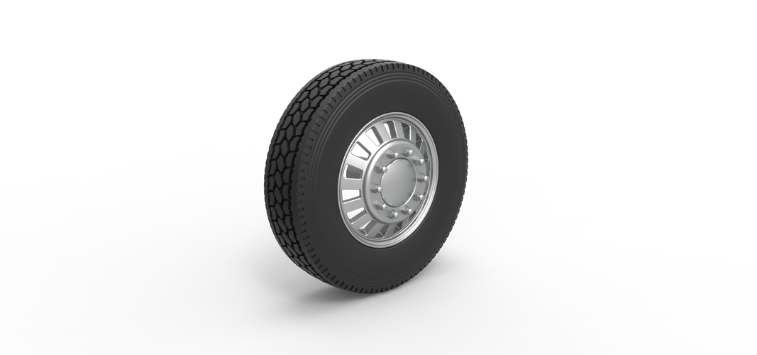 Front custom wheel of semi truck Version 16 Scale 1:25 3D Print 520979