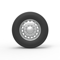 Front custom wheel of semi truck Version 16 Scale 1:25 - Thumbnail 5
