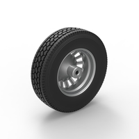 Front custom wheel of semi truck Version 16 Scale 1:25 - Thumbnail 8