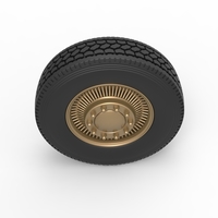 Front custom wire wheel of semi truck Scale 1:25 - Thumbnail 6