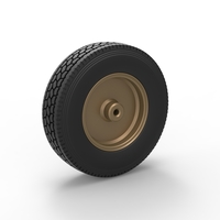 Front custom wire wheel of semi truck Scale 1:25 - Thumbnail 8