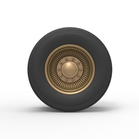 Rear custom wire wheel of semi truck Scale 1:25 - Thumbnail 5