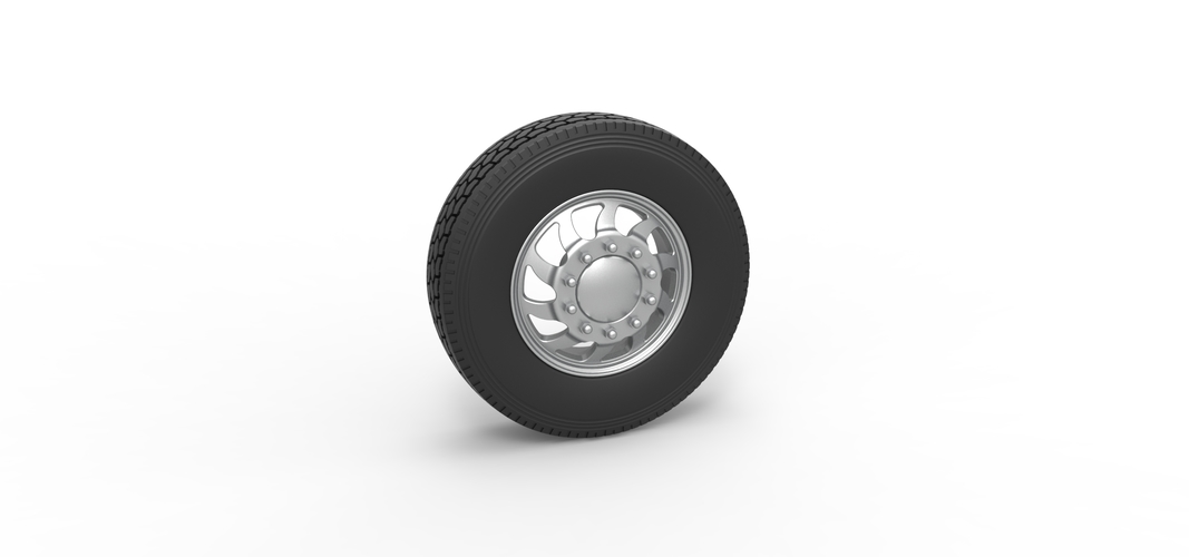 Front custom wheel of semi truck Version 17 Scale 1:25 3D Print 521072