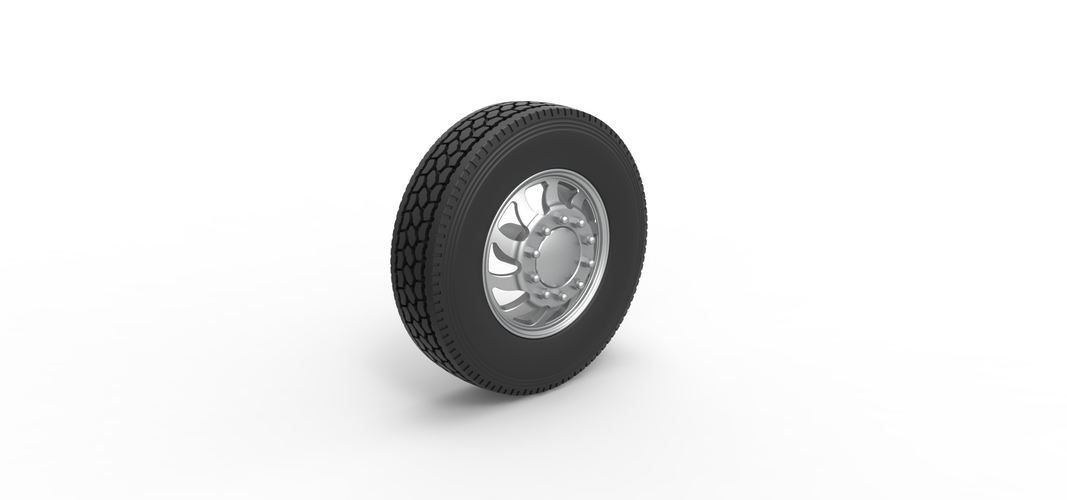 Front custom wheel of semi truck Version 17 Scale 1:25 3D Print 521073