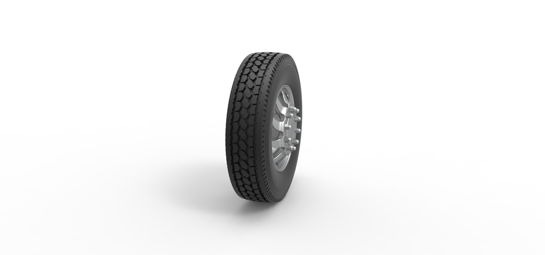 Front custom wheel of semi truck Version 17 Scale 1:25 3D Print 521074
