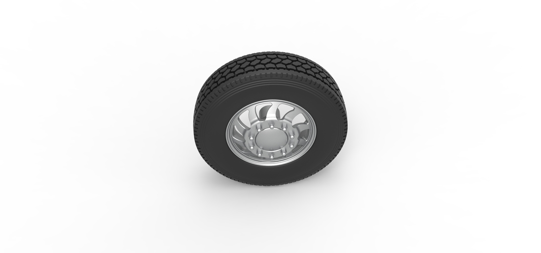 Front custom wheel of semi truck Version 17 Scale 1:25 3D Print 521077