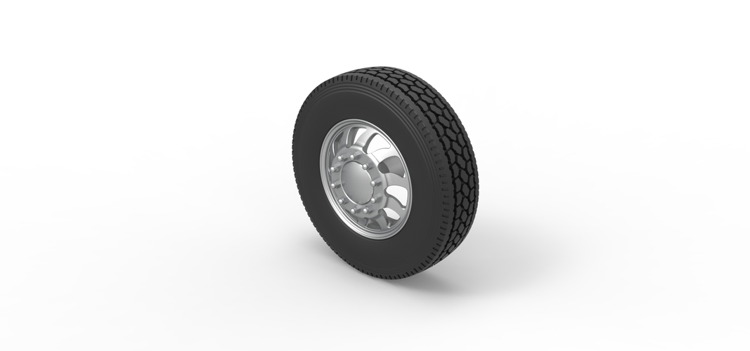 Front custom wheel of semi truck Version 17 Scale 1:25 3D Print 521078