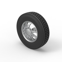 Front custom wheel of semi truck Version 17 Scale 1:25 - Thumbnail 7