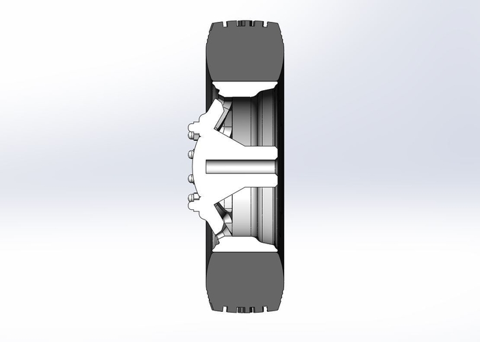 Front custom wheel of semi truck Version 17 Scale 1:25 3D Print 521082