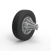Front custom Slab wheel of semi truck Scale 1:25 - Thumbnail 2