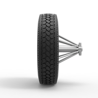 Front custom Slab wheel of semi truck Scale 1:25 - Thumbnail 4