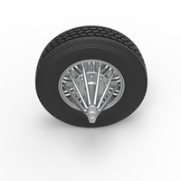 Front custom Slab wheel of semi truck Scale 1:25 - Thumbnail 6