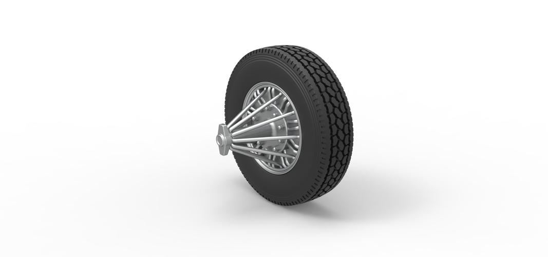 Front custom Slab wheel of semi truck Scale 1:25 3D Print 521106