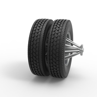 Rear custom Slab wheel of semi truck Scale 1:25 - Thumbnail 3