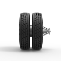 Rear custom Slab wheel of semi truck Scale 1:25 - Thumbnail 4