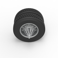 Rear custom Slab wheel of semi truck Scale 1:25 - Thumbnail 6