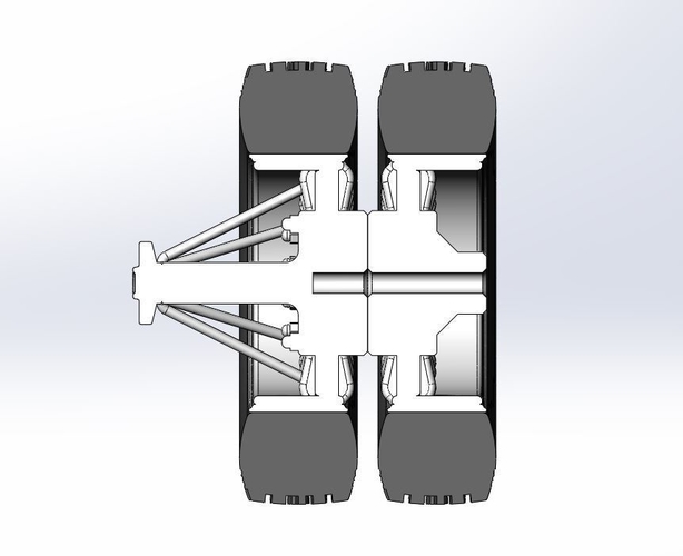 Rear custom Slab wheel of semi truck Scale 1:25 3D Print 521121