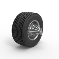 Super single custom Slab wheel of semi truck 1:25 - Thumbnail 2