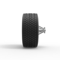 Super single custom Slab wheel of semi truck 1:25 - Thumbnail 4