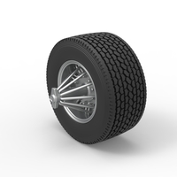Super single custom Slab wheel of semi truck 1:25 - Thumbnail 7