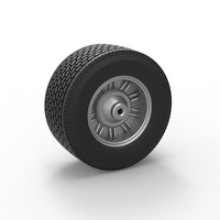 Super single custom Slab wheel of semi truck 1:25 - Thumbnail 8