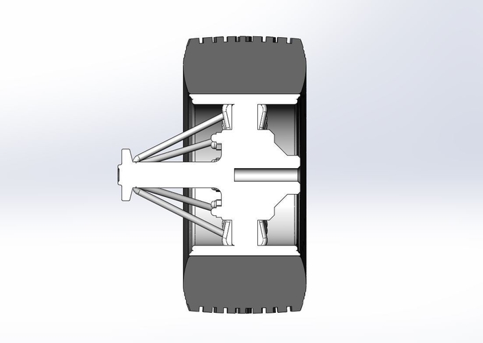 Super single custom Slab wheel of semi truck 1:25 3D Print 521134