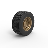 Super single custom wire wheel of semi truck 1:25 - Thumbnail 2