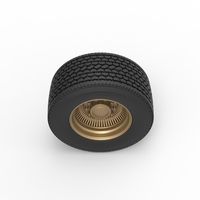 Super single custom wire wheel of semi truck 1:25 - Thumbnail 6