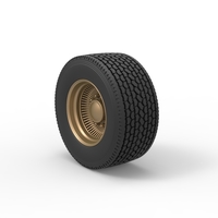 Super single custom wire wheel of semi truck 1:25 - Thumbnail 7