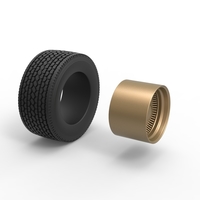 Super single custom wire wheel of semi truck 1:25 - Thumbnail 9