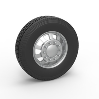 Front custom wheel of semi truck Version 18 Scale 1:25 - Thumbnail 1