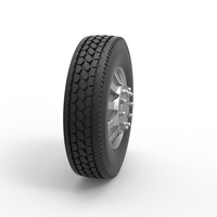  Front custom wheel of semi truck Version 18 Scale 1:25 - Thumbnail 3