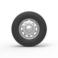  Front custom wheel of semi truck Version 18 Scale 1:25 - Thumbnail 5