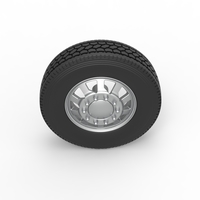  Front custom wheel of semi truck Version 18 Scale 1:25 - Thumbnail 6